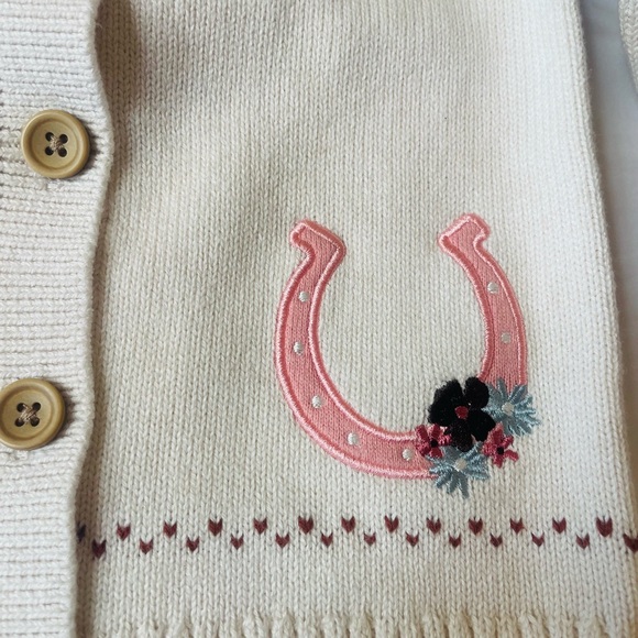 Adorable! NWT GYMBOREE Embroidered Horse Sweater Cardigan 2T - Picture 5 of 6